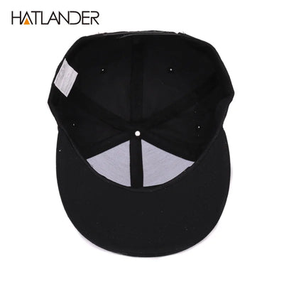 [HATLANDER]Embroidery Skull baseball caps hats hip hop snapbacks flat brim bones gorra sports snapback caps for men women unisex