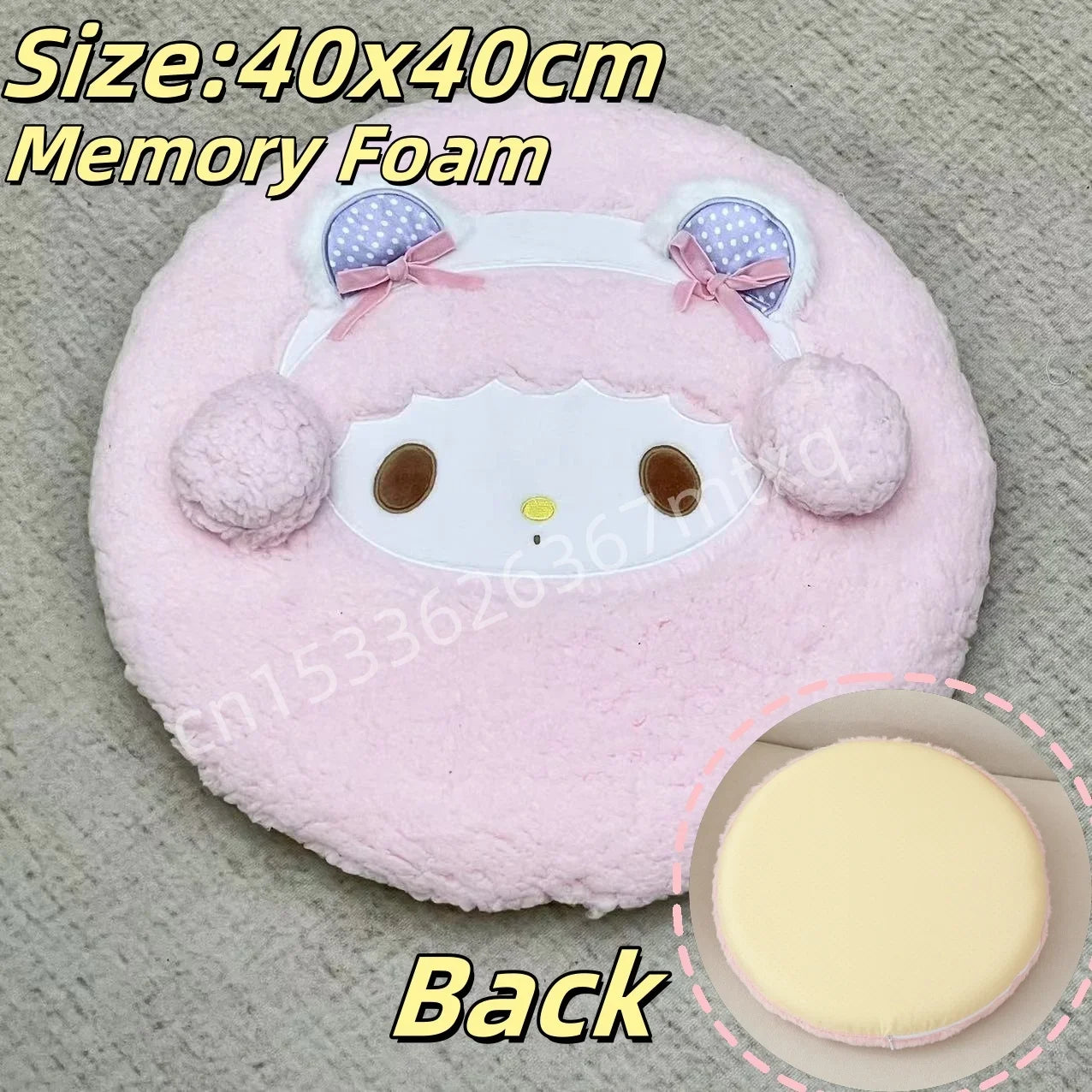 Sanrio Thickened My Melody Throw Pillow Stuffed My Sweet Piano Sofa Bed Back Cushion Seat Cushion Home Decor Cuddly Plushies
