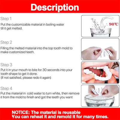 GearKulture Whitening False Teeth for Perfect Smile