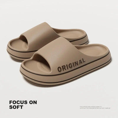 Slippers For Man Solid Feslishoet Women Letter Mens Thick Sole Indoor Bathroom Anti Slip Shoes Summer Slippers Indoor House