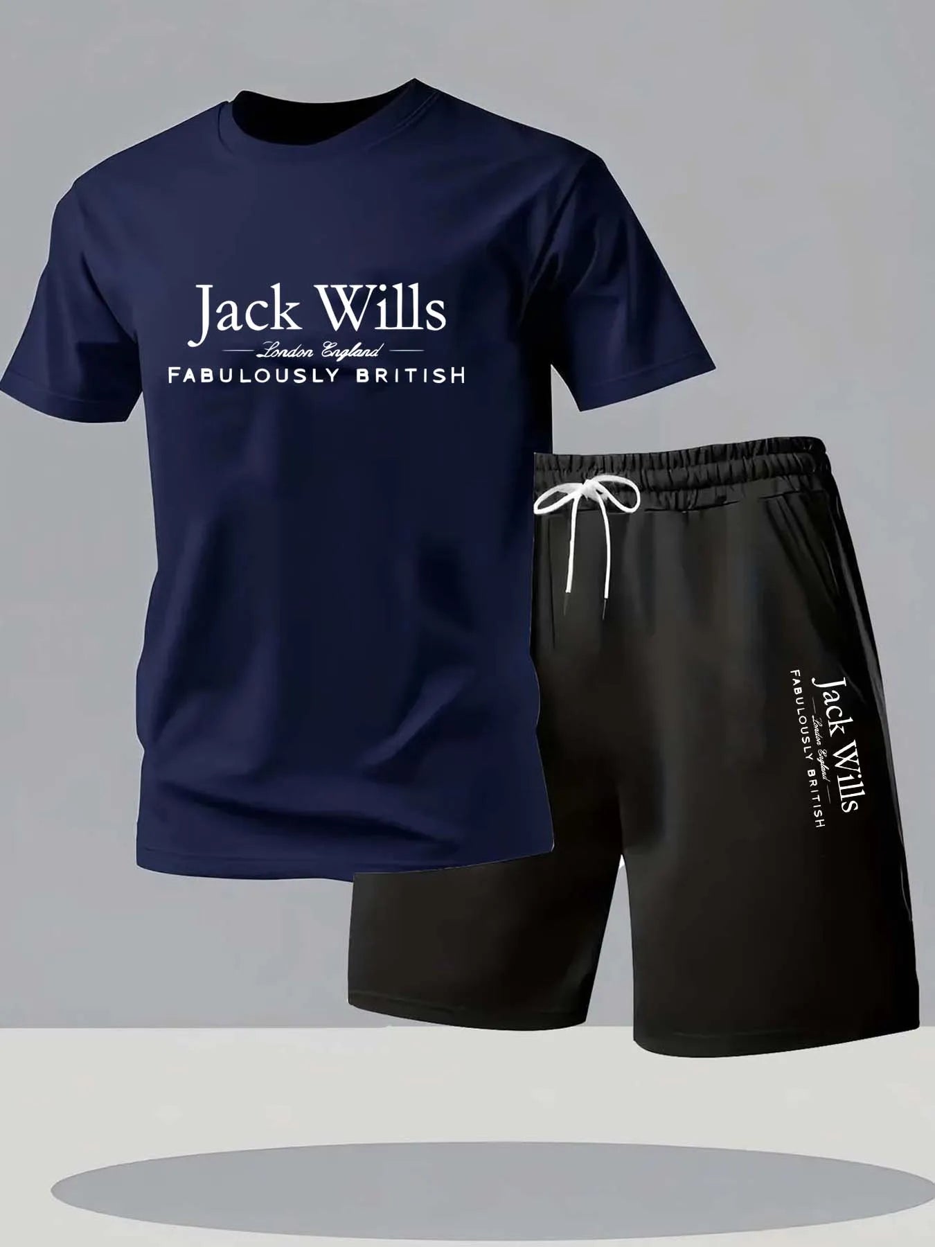 Men's Fashion Two-Piece Sportswear Set Quick-Drying Breathable T-Shirt And Shorts Tracksuit for Workout Comfortable Active Cloth