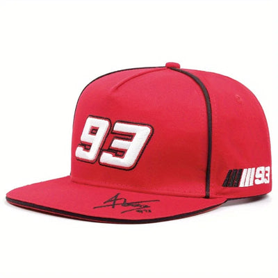 Fashionable men's and women's flat brimmed hats, casual, street style, 93 embroidered hip-hop hats, baseball caps