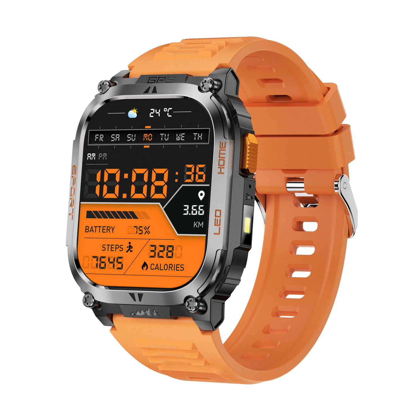2025 Smart Watch for Men BT Call 2.01" Smartwatch Android iOS Fitness Tracker with Flashlight/Compass/Heart Rate/Sleep Monitor