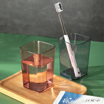 GearKulture Plastic Toothbrush & Mouthwash Cup
