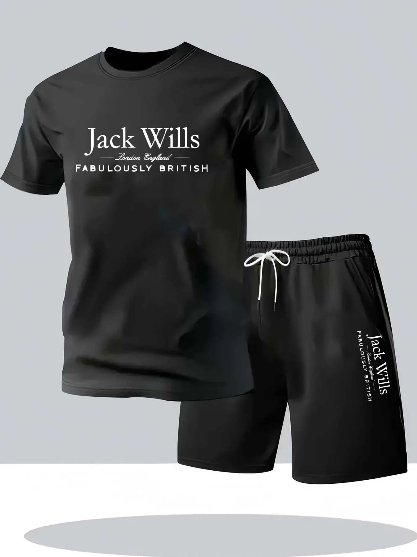 Men's Fashion Two-Piece Sportswear Set Quick-Drying Breathable T-Shirt And Shorts Tracksuit for Workout Comfortable Active Cloth