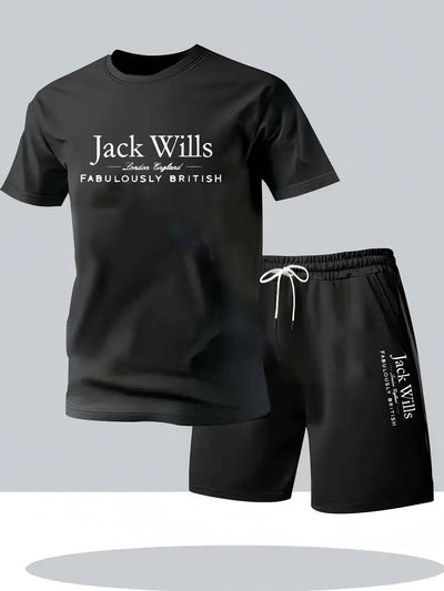 Men's Fashion Two-Piece Sportswear Set Quick-Drying Breathable T-Shirt And Shorts Tracksuit for Workout Comfortable Active Cloth