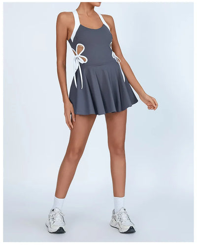 Women Tennis Yoga Set One-Pieces Dress Sports Golf Badminton Skorts Anti Shorts Tracksuits Active Wear