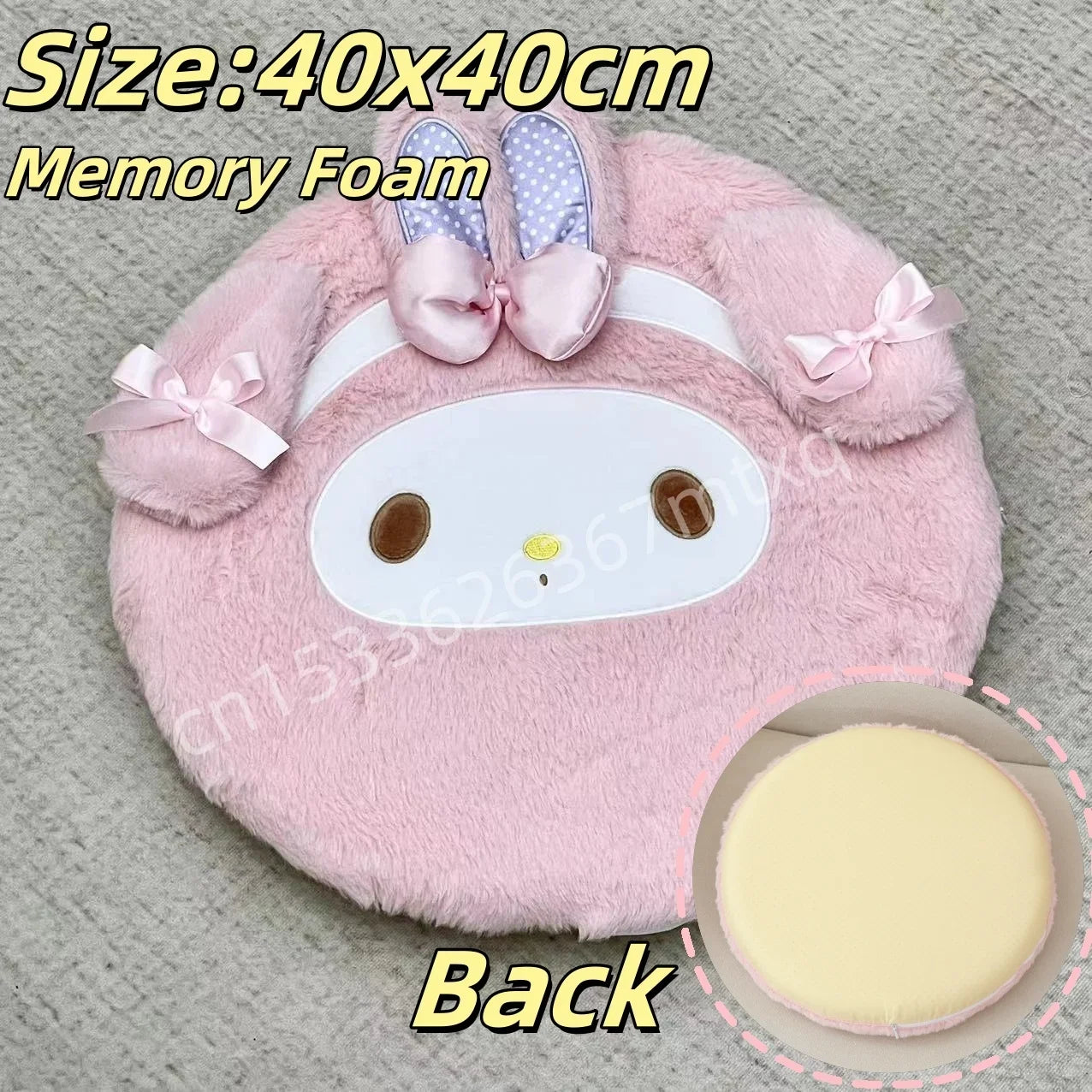 Sanrio Thickened My Melody Throw Pillow Stuffed My Sweet Piano Sofa Bed Back Cushion Seat Cushion Home Decor Cuddly Plushies