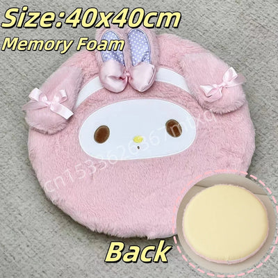 Sanrio Thickened My Melody Throw Pillow Stuffed My Sweet Piano Sofa Bed Back Cushion Seat Cushion Home Decor Cuddly Plushies