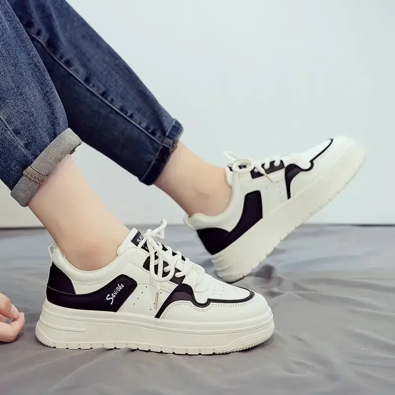 Sneakers Sports Shoes for Women Athletic Lace Up High on Platform Vulcanized Shoe Original Quality Fashion 2024 A Woman Footwear