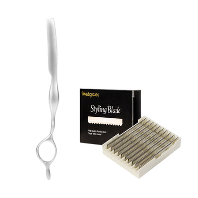Silver Haircut Razor Hair Salon Hairdresser Hair Cutting Safety Blades Zinc Alloy Hair Trimmer Barber Shop Hairdressing Tools