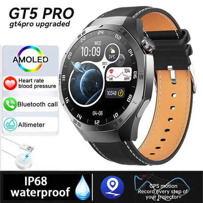 2025 New Smart Watch S5 Men's Outdoor Sports 100+Sport Modes IP68 Waterproof Watches AMOELD HD Screen Smartwatch Android IOS