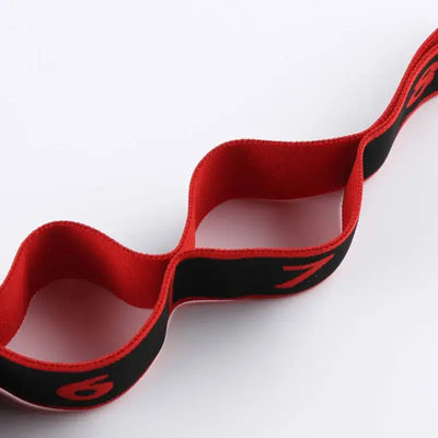 GearKulture Pull Strap Belt in red and black for Latin dance and fitness training, made of durable polyester and elastic.