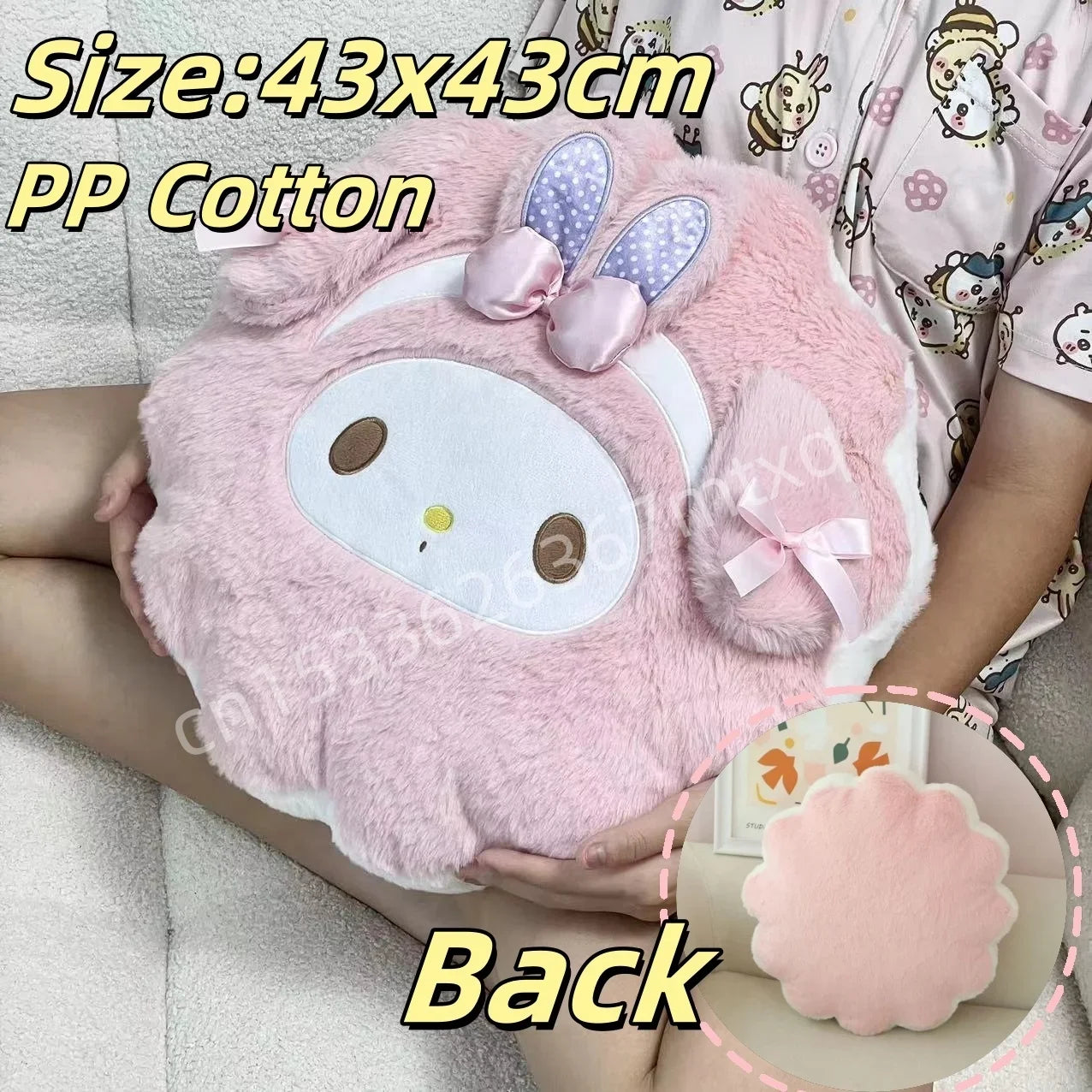 Sanrio Thickened My Melody Throw Pillow Stuffed My Sweet Piano Sofa Bed Back Cushion Seat Cushion Home Decor Cuddly Plushies