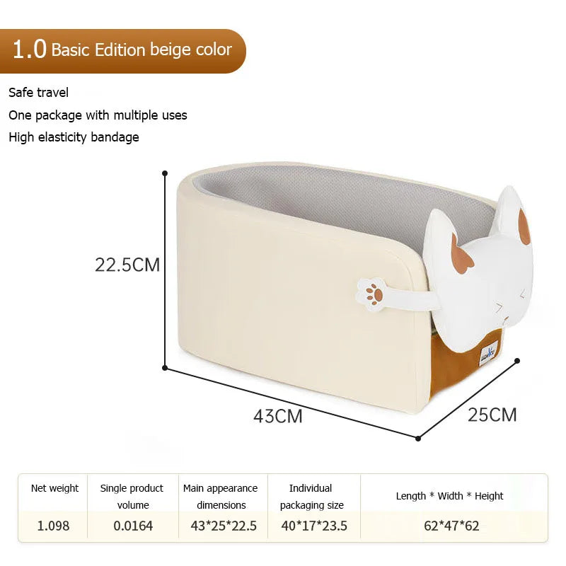 Pet car bed portable central control pet bed portable one shoulder outdoor pet bed
