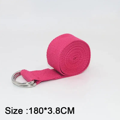 GearKulture Mat Strap Elastic Bands in pink color, 180*3.8CM size, perfect for yoga equipment.