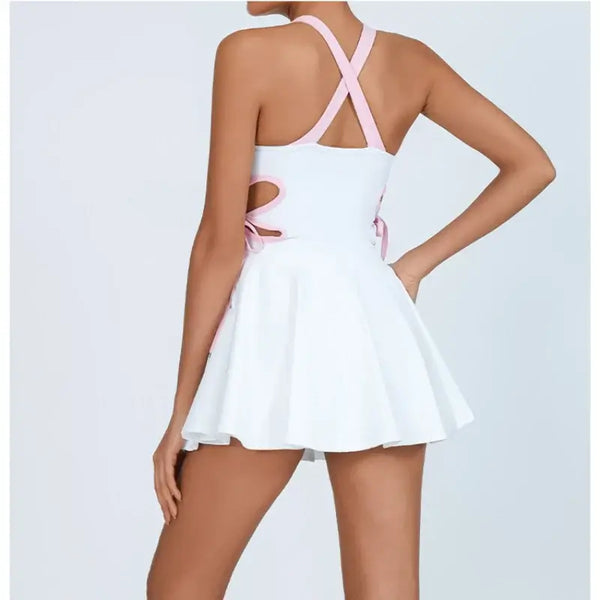 Women Tennis Yoga Set One-Pieces Dress Sports Golf Badminton Skorts Anti Shorts Tracksuits Active Wear