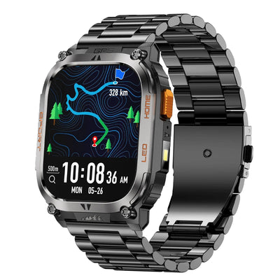 2025 Smart Watch for Men BT Call 2.01" Smartwatch Android iOS Fitness Tracker with Flashlight/Compass/Heart Rate/Sleep Monitor