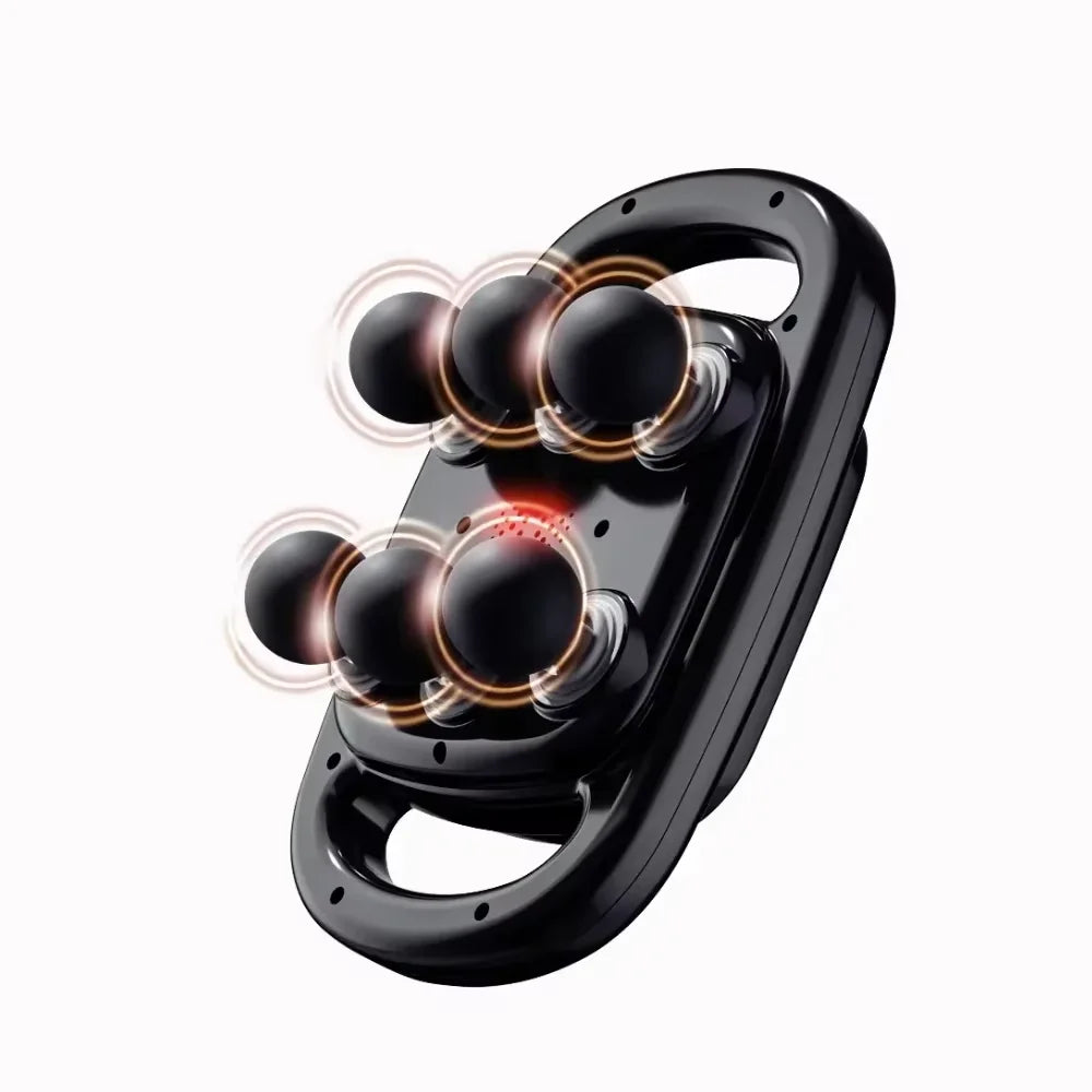 Muscle Massager Gun Waist Massage Professional Fascia Gun High Frequency Six-head Back Body Shoulder Legs Waist Massager Machine