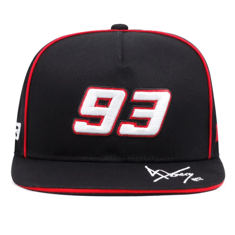 Fashionable men's and women's flat brimmed hats, casual, street style, 93 embroidered hip-hop hats, baseball caps