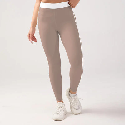 Yoga Set Women Gym Bra Top Leggings Two Piece Set Stripy Colorblock Sport Fitness Tracksuit Pilates Training Active Wear