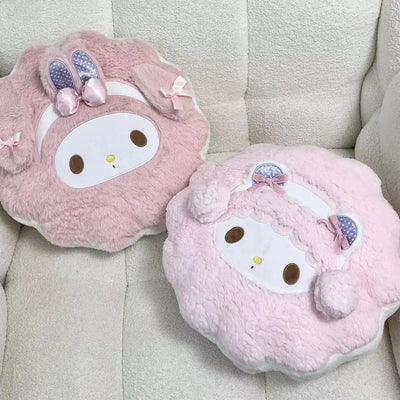 Sanrio Thickened My Melody Throw Pillow Stuffed My Sweet Piano Sofa Bed Back Cushion Seat Cushion Home Decor Cuddly Plushies