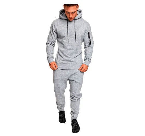 Men's Sportswear Set Two-piece Casual Jogging Warm Breathable Fitness Sportswear Set Hoodie + Trousers