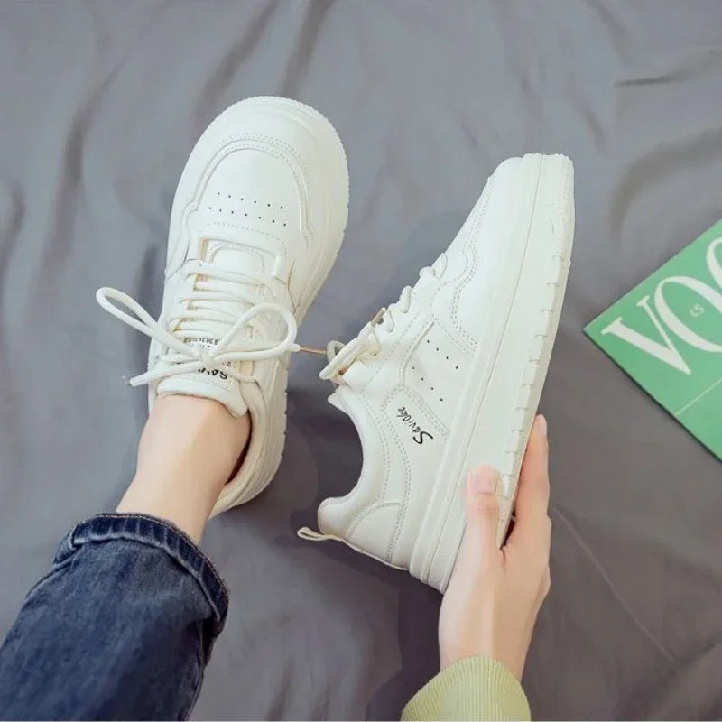 Sneakers Sports Shoes for Women Athletic Lace Up High on Platform Vulcanized Shoe Original Quality Fashion 2024 A Woman Footwear