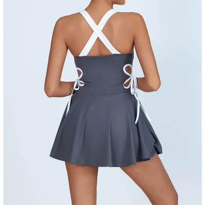 Women Tennis Yoga Set One-Pieces Dress Sports Golf Badminton Skorts Anti Shorts Tracksuits Active Wear
