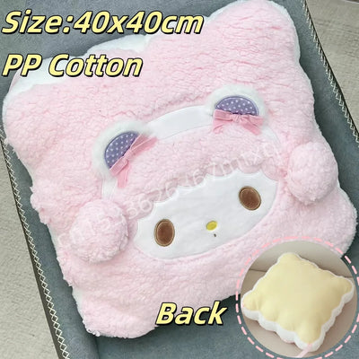 Sanrio Thickened My Melody Throw Pillow Stuffed My Sweet Piano Sofa Bed Back Cushion Seat Cushion Home Decor Cuddly Plushies
