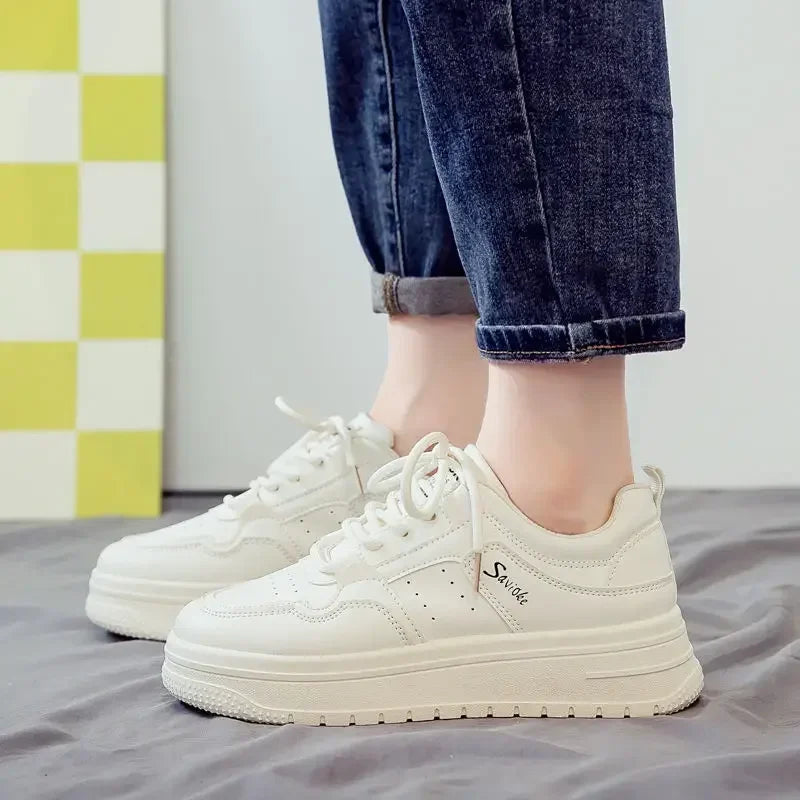 Sneakers Sports Shoes for Women Athletic Lace Up High on Platform Vulcanized Shoe Original Quality Fashion 2024 A Woman Footwear