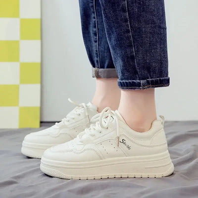 Sneakers Sports Shoes for Women Athletic Lace Up High on Platform Vulcanized Shoe Original Quality Fashion 2024 A Woman Footwear
