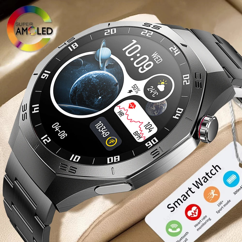 2025 New Smart Watch S5 Men's Outdoor Sports 100+Sport Modes IP68 Waterproof Watches AMOELD HD Screen Smartwatch Android IOS