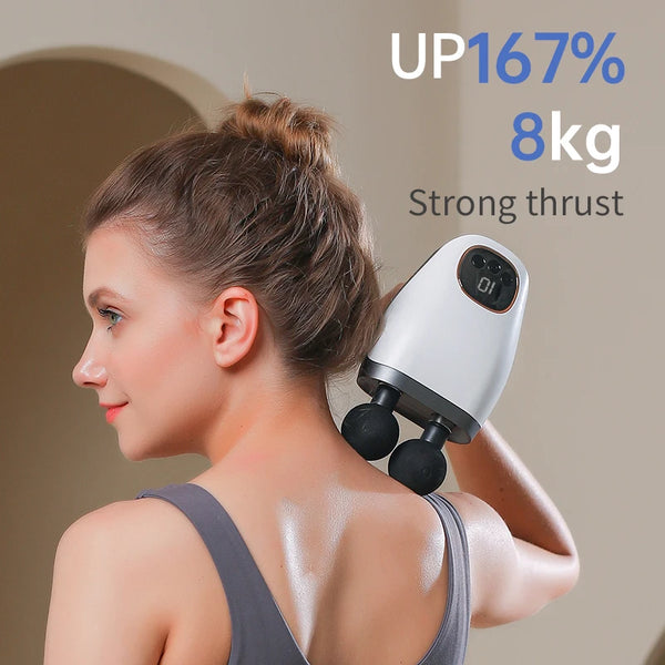 Double Headed Massage Gun Deep Tissue with dual heads,Percussion Back Massager Gun for Athletes Muscle Massage Gun for Pain Reli