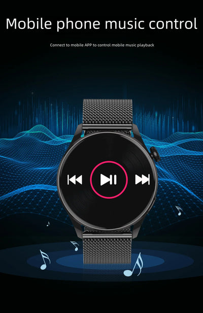 2025 new smartwatch with heart rate monitor, stress monitor, blood oxygen monitor, NFC, waterproof sports brace