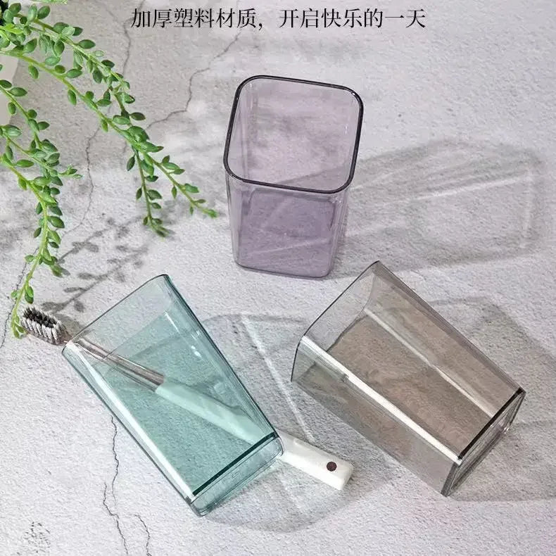 GearKulture Plastic Toothbrush & Mouthwash Cup