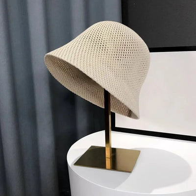 Hat, female fisherman hat, spring and summer hollow thin sun hat, sunshade and face enhancing small basin hat