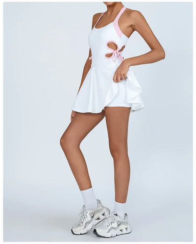 Women Tennis Yoga Set One-Pieces Dress Sports Golf Badminton Skorts Anti Shorts Tracksuits Active Wear