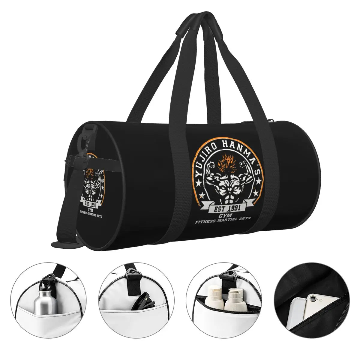 Gym Bag Baki Gym Sports Bag with Shoes Men's Outdoor Design Handbag Graphic Travel Fitness Bag
