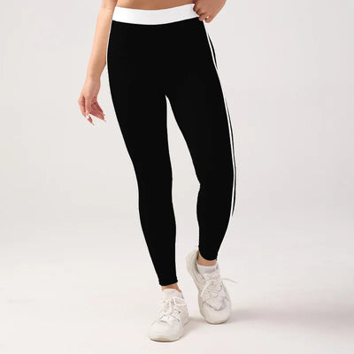 Yoga Set Women Gym Bra Top Leggings Two Piece Set Stripy Colorblock Sport Fitness Tracksuit Pilates Training Active Wear
