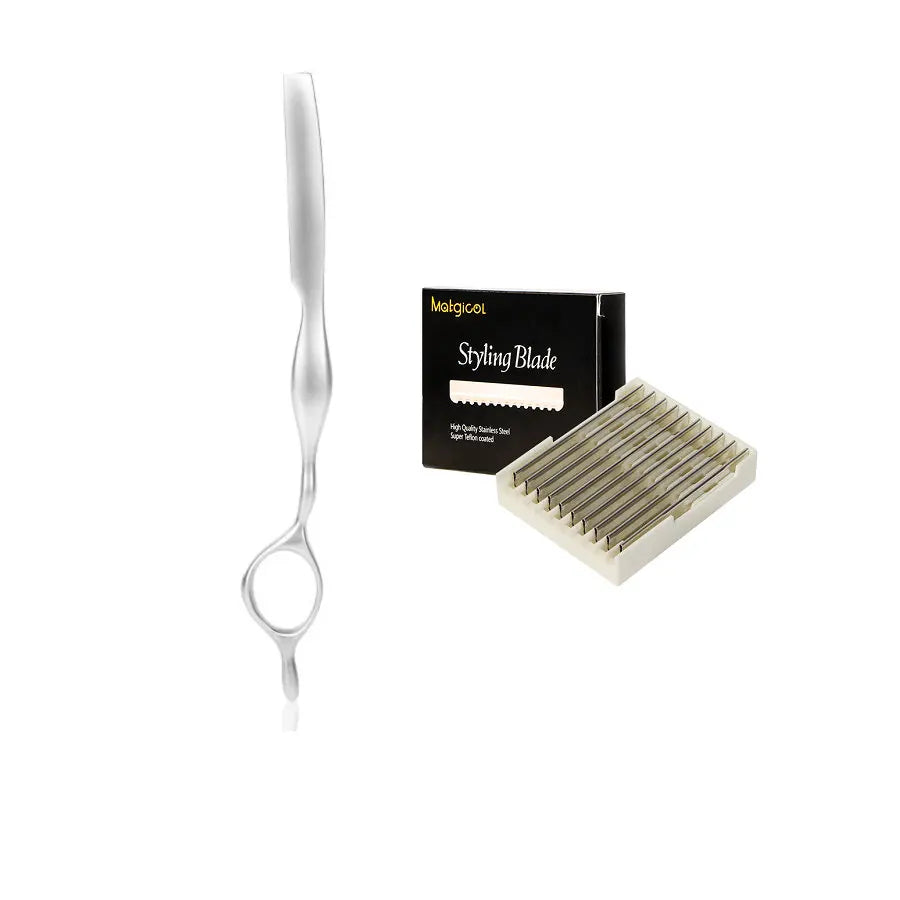GearKulture Stainless Steel Straight Shaving Razor