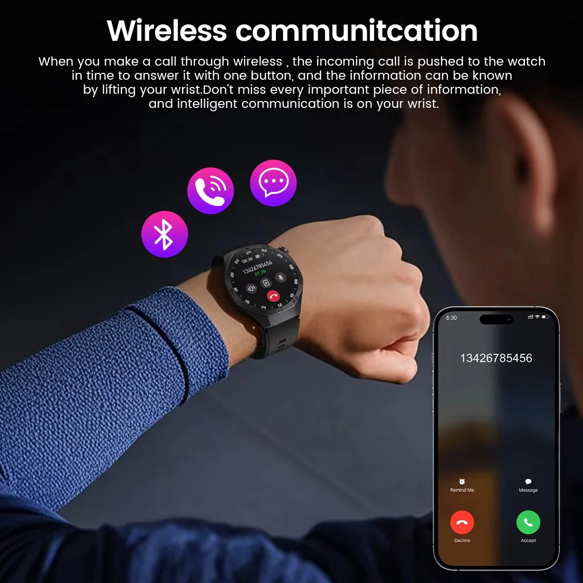 2025 New Smart Watch S5 Men's Outdoor Sports 100+Sport Modes IP68 Waterproof Watches AMOELD HD Screen Smartwatch Android IOS