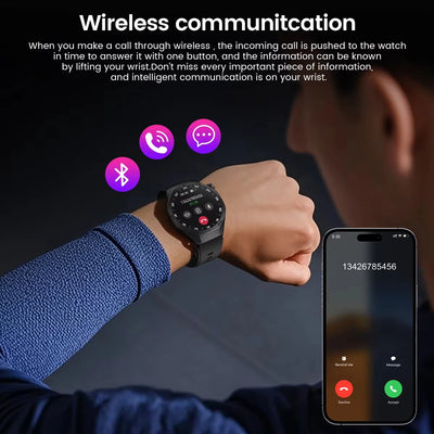 2025 New Smart Watch S5 Men's Outdoor Sports 100+Sport Modes IP68 Waterproof Watches AMOELD HD Screen Smartwatch Android IOS
