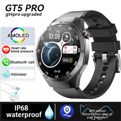 2025 New Smart Watch S5 Men's Outdoor Sports 100+Sport Modes IP68 Waterproof Watches AMOELD HD Screen Smartwatch Android IOS