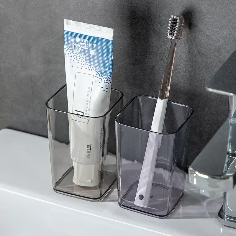 GearKulture Plastic Toothbrush & Mouthwash Cup