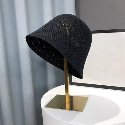 Hat, female fisherman hat, spring and summer hollow thin sun hat, sunshade and face enhancing small basin hat