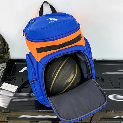 Gym Bag Basketball Soccer Backpack with Shoes/Ball Pocket Sports Training Commuting Hiking Rucksack College Laptop Schoolbag