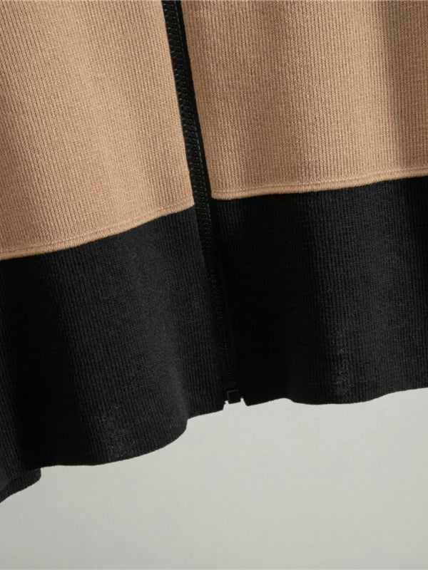 Casual Knitted Sportswear Set for Women Faionable Small Size Two-Piece Spring Autumn 2025 Trendy Ensemble