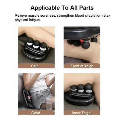 Muscle Massager Gun Waist Massage Professional Fascia Gun High Frequency Six-head Back Body Shoulder Legs Waist Massager Machine