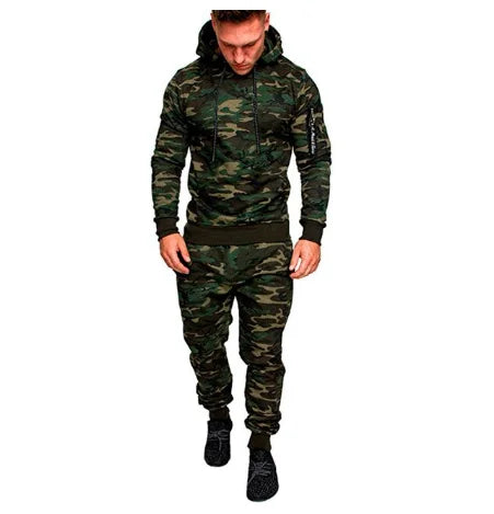 Men's Sportswear Set Two-piece Casual Jogging Warm Breathable Fitness Sportswear Set Hoodie + Trousers